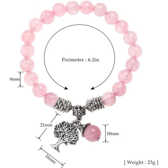 Stretch Tree of Life Bracelet Lucky Stone Reiki Healing Crystal,Gemstone Charms - Picture 6 of 7